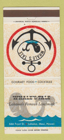 Matchbook Cover - Whale's Tale Lahaina Maui Hawaii 30 Strike
