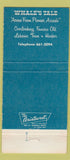 Matchbook Cover - Whale's Tale Lahaina Maui Hawaii 30 Strike