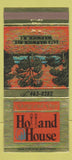 Matchbook Cover - Holland House Warwick RI 30 Strike