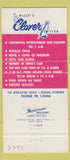 Matchbook Cover - Wally's Clover Club Miami FL 30 Strike