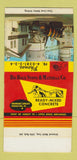 Matchbook Cover - Big Rock Stone Material Little Rock AR MISCUT SAMPLE 30 Strike