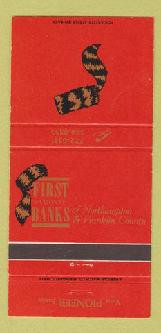 Matchbook Cover - First National Banks Northampton Franklin County M 30 Strike