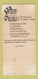 Matchbook Cover - First National Banks Northampton Franklin County M 30 Strike