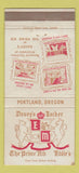 Matchbook Cover - Davey's Locker Prime Rib Eddie's Portland OR 30 Strike