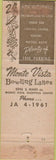 Matchbook Cover - Monte Vista Bowling Las Cruces NM girlie