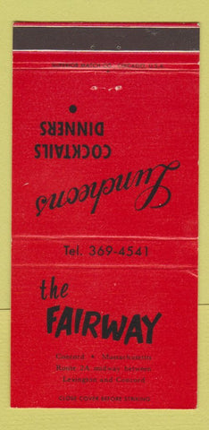 Matchbook Cover - The Fairway Concord MA 30 Strike