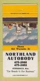 Matchbook Cover - Northland Auto Body Athabasca AB 30 Strike