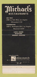 Matchbook Cover - Michael's Restaurant Los Angeles CA 30 Strike