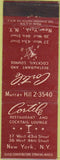 Matchbook Cover - Cortile Restaurant New York City