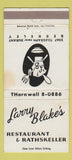 Matchbook Cover - Larry Blake's Restaurant Berkeley CA STAINED 30 Strike