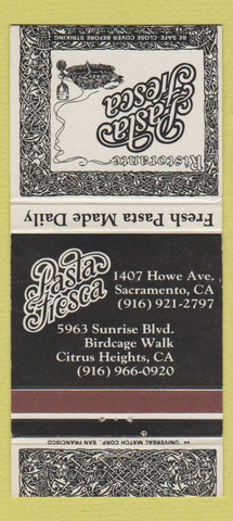 Matchbook Cover - Pasta Fresca Citrus Heights CA 30 Strike
