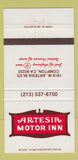 Matchbook Cover - Artesia Motor Inn Compton CA 30 Strike