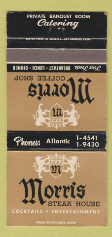 Matchbook Cover - Morris Steak House Alhambra CA WEAR 30 Strike