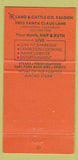 Matchbook Cover - Land and Cattle Company Saloon Carpinteria CA 30 Strike