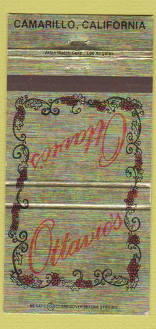Matchbook Cover - Ottavio's Camarillo CA 30 Strike