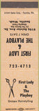 Matchbook Cover - First Lady  and  The Playboy hair salon Seattle WA peach