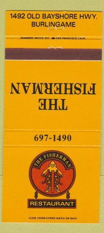 Matchbook Cover - The Fisherman Restaurant Burlingame CA 30 Strike