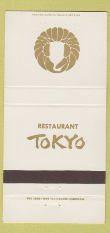 Matchbook Cover - Restaurant Tokyo Beverly Hills Los Angeles CA 30 Strike