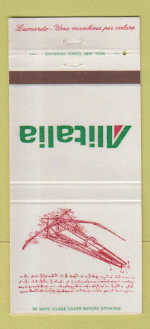 Matchbook Cover - Alitalia Airlines Italy 30 Strike