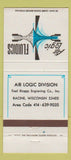 Matchbook Cover - Air Logic Fluidics Racine WI 30 Strike