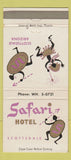 Matchbook Cover - Safari Motel Scottsdale AZ 30 Strike