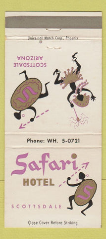 Matchbook Cover - Safari Motel Scottsdale AZ 30 Strike