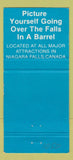 Matchbook Cover - Niagara Falls Souvenic Photos ON nuns 30 Strike