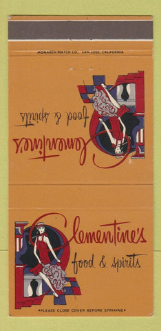 Matchbook Cover - Clementine's Beverly Hills Palo Alto CA girlie 30 Strike