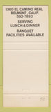 Matchbook Cover - Iron Gate Restaurant Belmont CA 30 Strike
