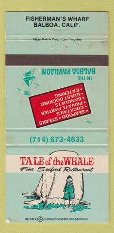 Matchbook Cover - Tale of the Whale Balboa CA WORN 30 Strike