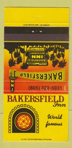 Matchbook Cover - Bakersfield Inn CA 30 Strike