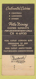 Matchbook Cover - Cafe Swiss Beverly Hills CA 30 Strike
