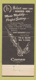 Matchbook Cover - El Gaucho Restaurant Seattle WA 30 Strike