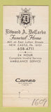 Matchbook Cover - Edward DeCarbo Funeral Home New Castle PA 30 Strike