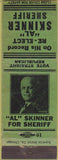 Matchbook Cover - Al Skinner for Sheriff Republican