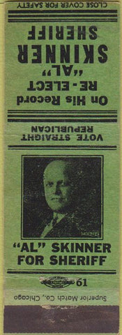 Matchbook Cover - Al Skinner for Sheriff Republican