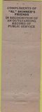 Matchbook Cover - Al Skinner for Sheriff Republican
