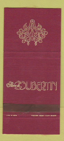 Matchbook Cover - Pierre De Coubertn Montreal QC WEAR 30 Strike