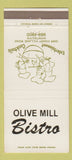 Matchbook Cover - Olive Mill Bistro Montecito CA 30 Strike
