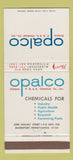 Matchbook Cover - Opalco Chemicals McKeesport PA 30 Strike