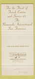 Matchbook Cover - Normandie International Restaurant San Francisco CA 30 Strike