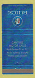 Matchbook Cover - Cantrell Buick Pontiac GMC Yates Center KS 30 Strike