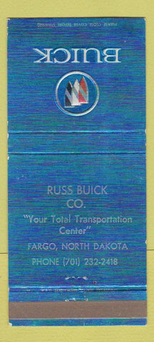 Matchbook Cover - Ross Buick Fargo ND WEAR 30 Strike