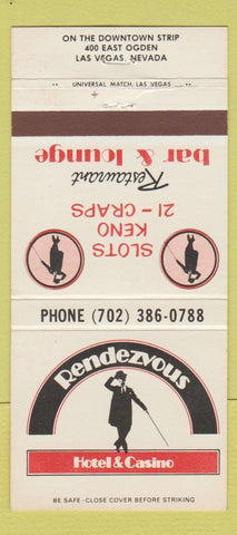 Matchbook Cover - Rendezvous Hotel Casino Las Vegas NV 30 Strike