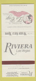 Matchbook Cover - Riviea Hotel Casino Las Vegas NV La Cage 30 Strike