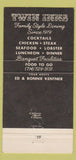 Matchbook Cover - Twin Inns Restaurant Carlsbad CA 30 Strike