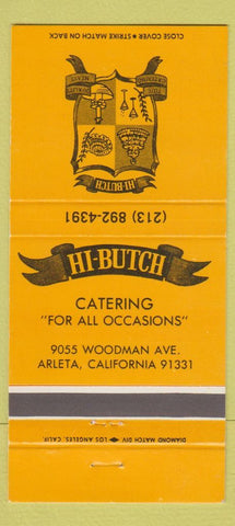 Matchbook Cover - Hi Butch Restaurant Arleta CA 30 Strike