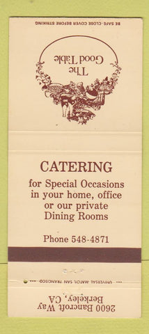 Matchbook Cover - The Good Table Berkeley CA 30 Strike