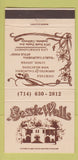 Matchbook Cover - Bessie Wells Restaurant Anaheim CA 30 Strike