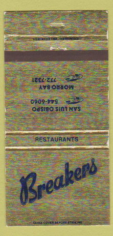 Matchbook Cover - Breakers San Luis Obispo Morro Bay CA WEAR 30 Strike
